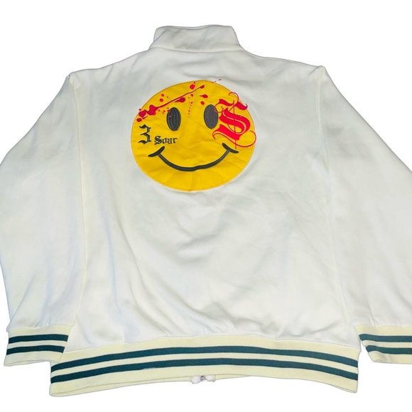 Other - Y2K Soar 3 Grunge Bloody Smiley Face Zip Track Jacket Medium